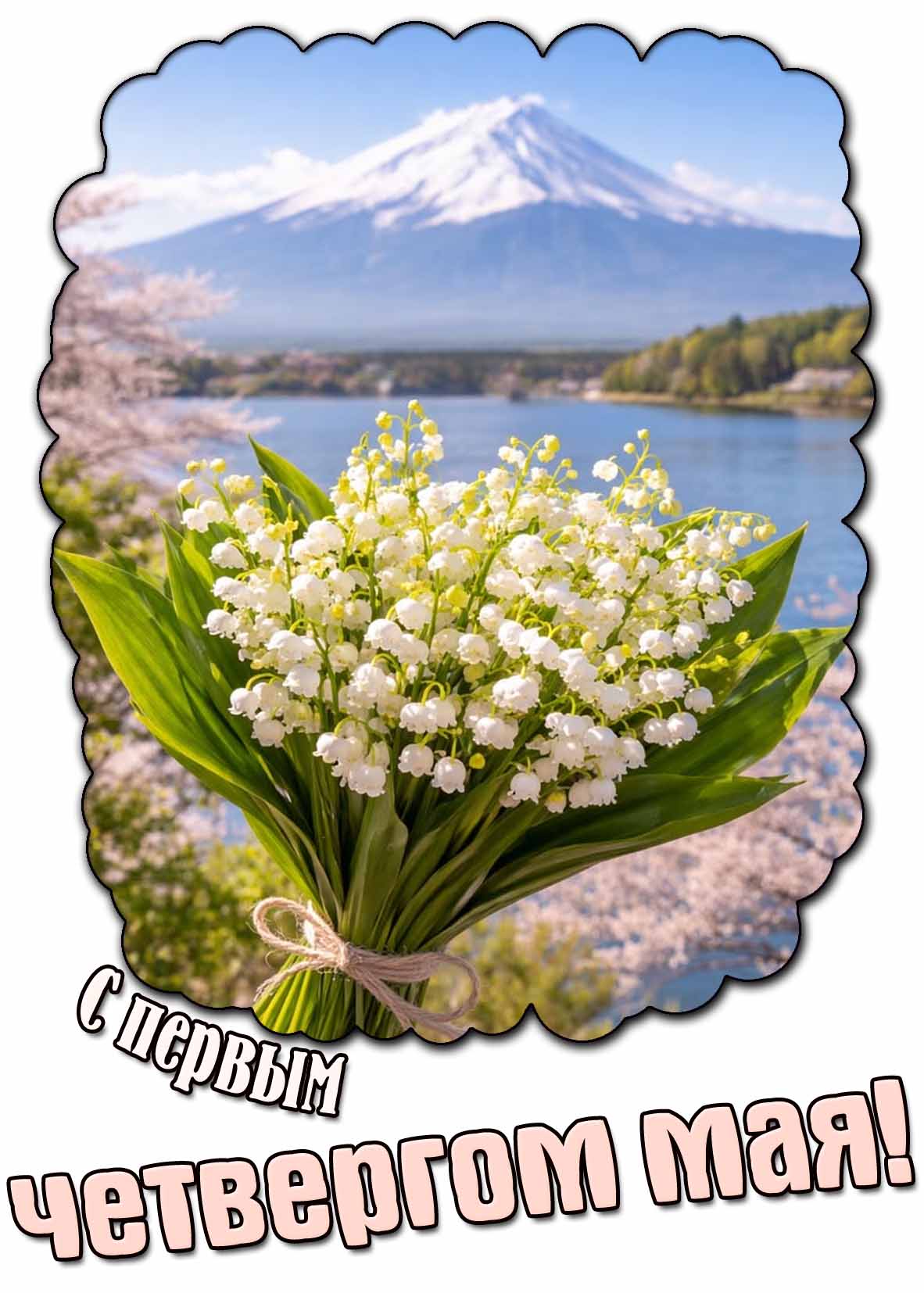 Открытка с первым четвергом Мая