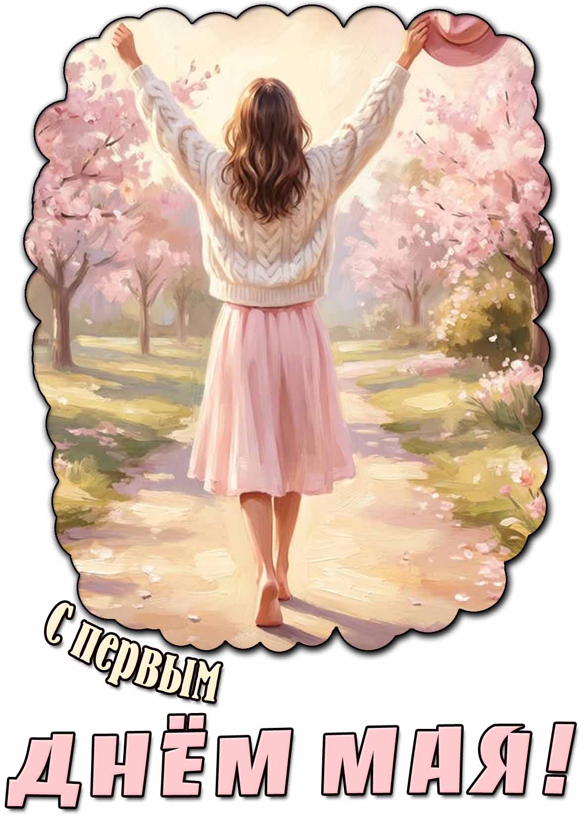 Открытка с первым днём Мая
