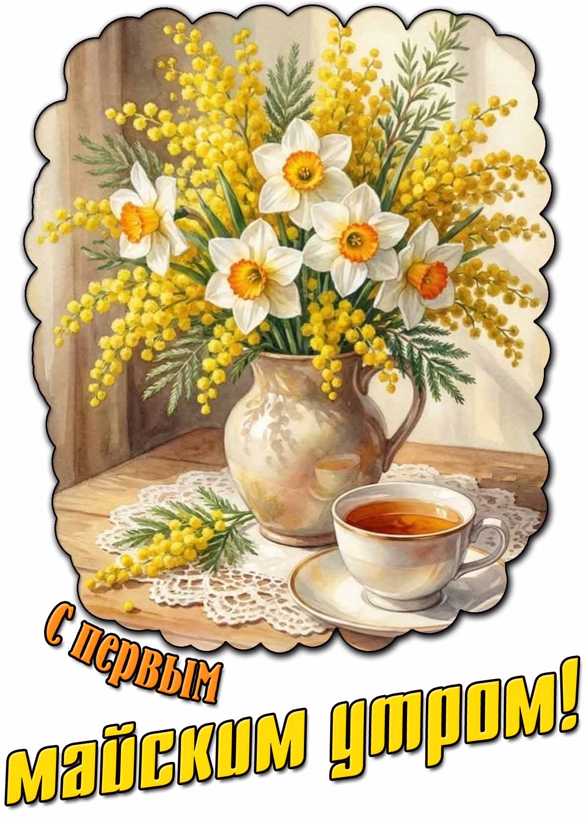 Картинка с первым майским утром