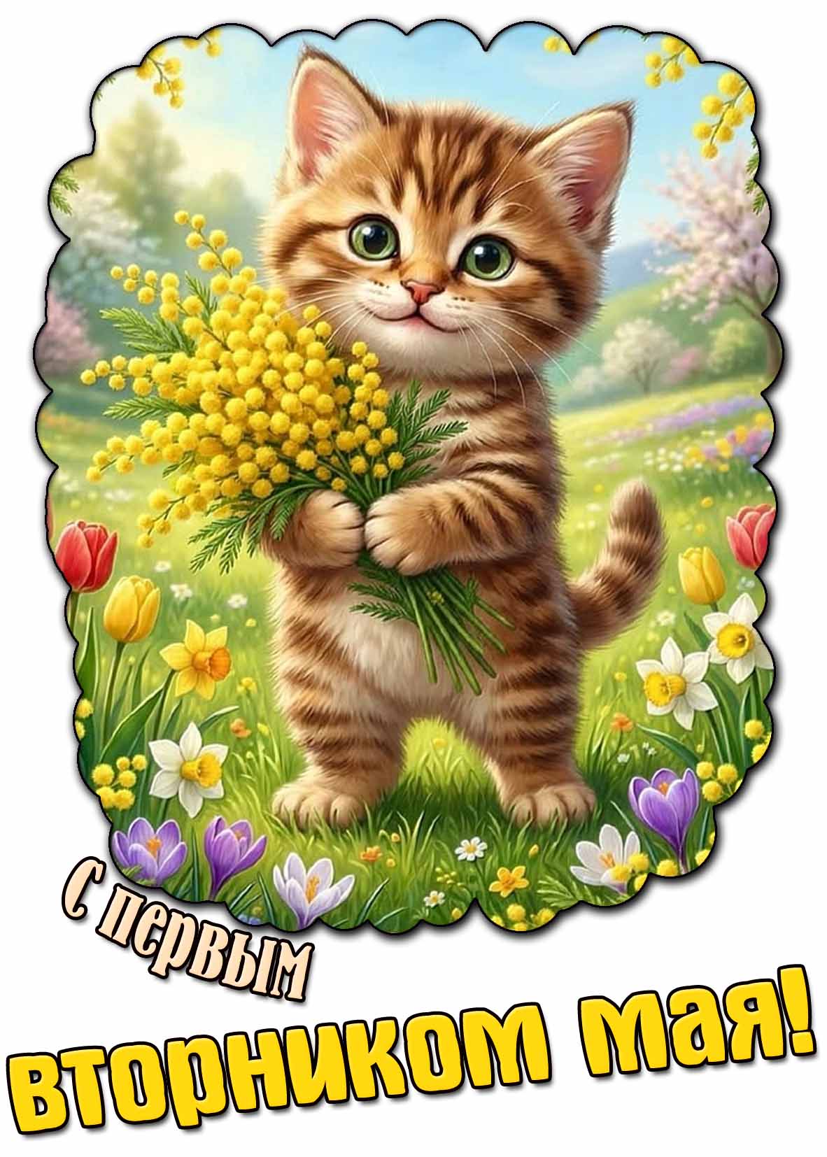 Красивая картинка с первым вторником Мая