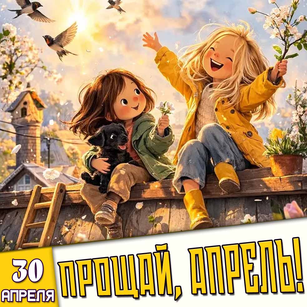 Картинка 30 апреля "Прощай, апрель!"