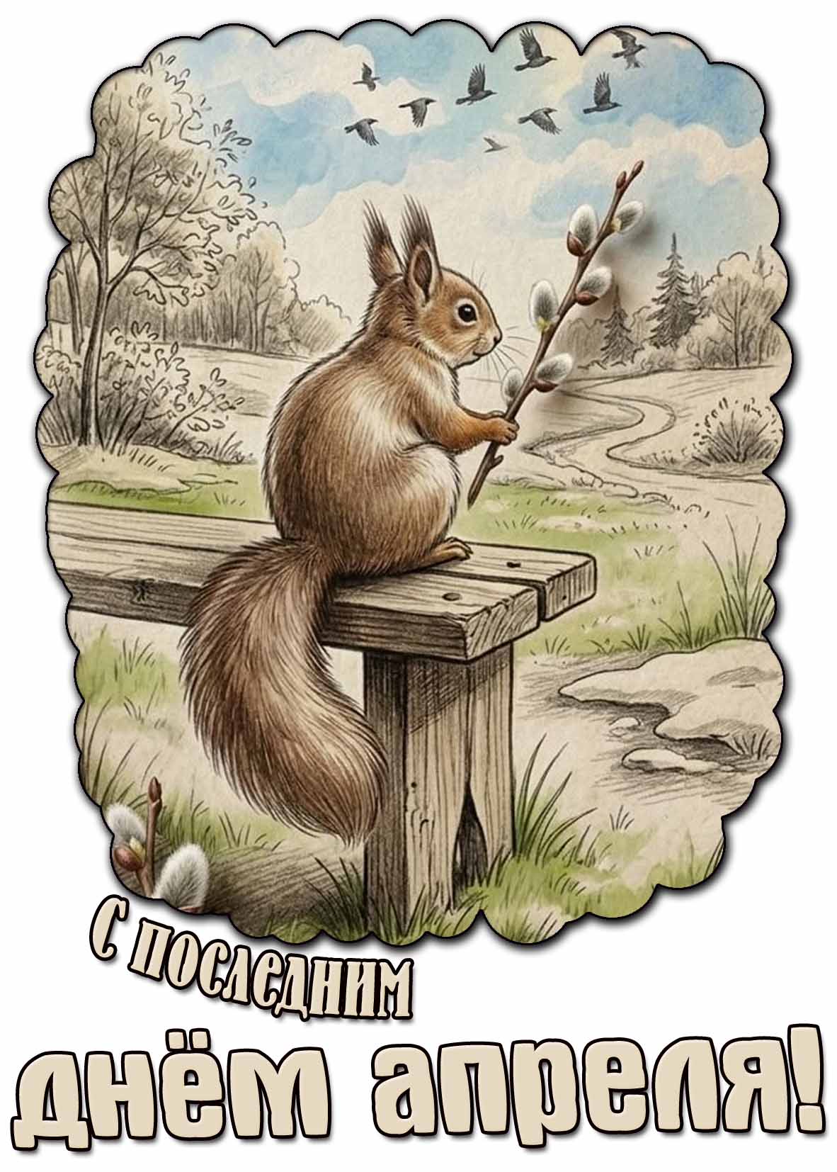 Креативная картинка с последним днём апреля