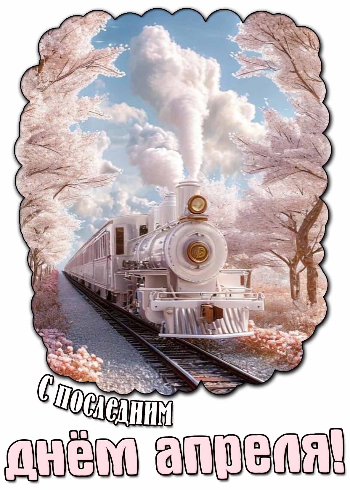 С последним днём апреля! - необычная открытка