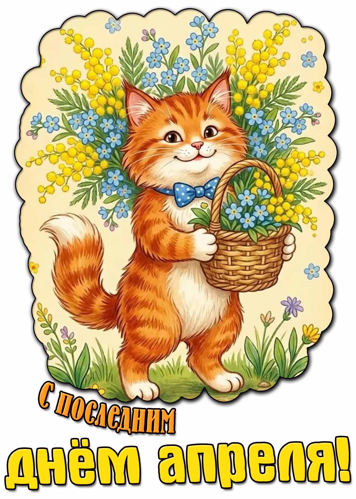 Открытка с последним днём апреля