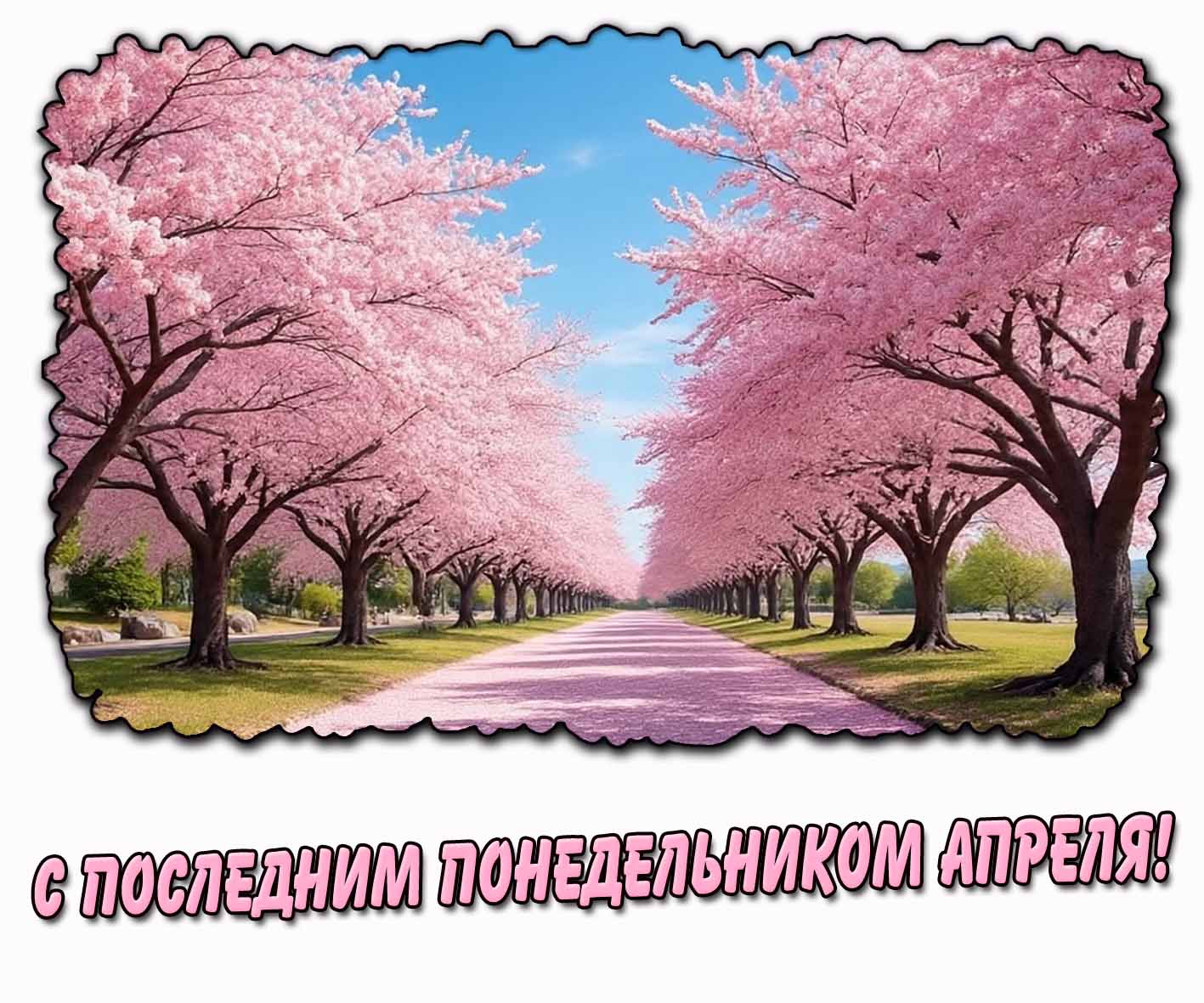 Креативная открытка с последним понедельником апреля