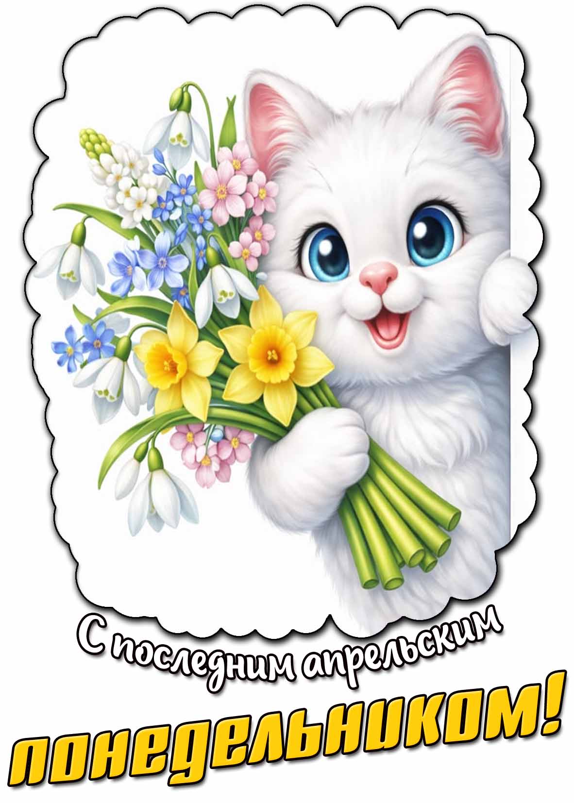 Прикольная открытка с последним апрельским понедельником