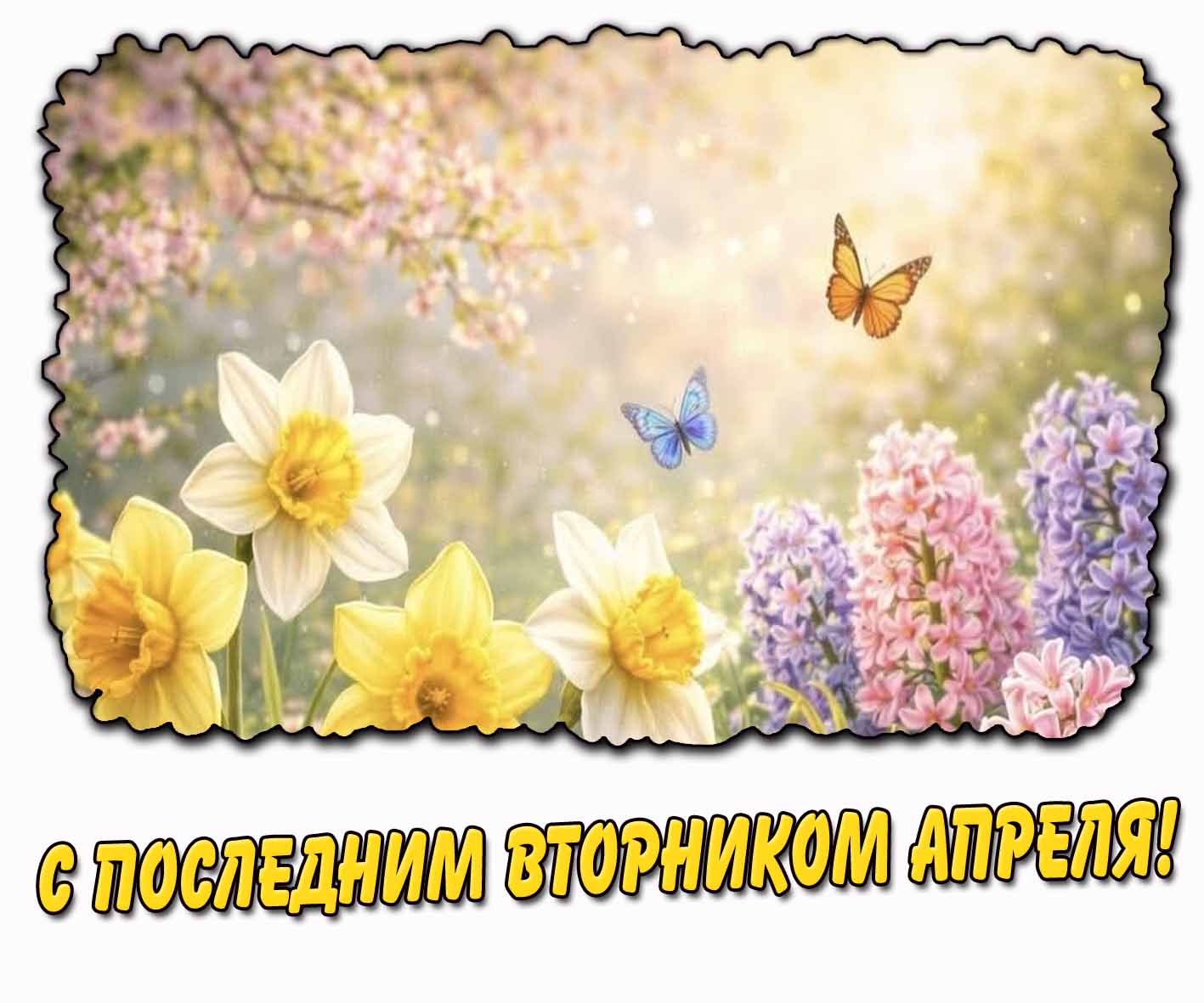 С последним вторником апреля! - картинка с цветами