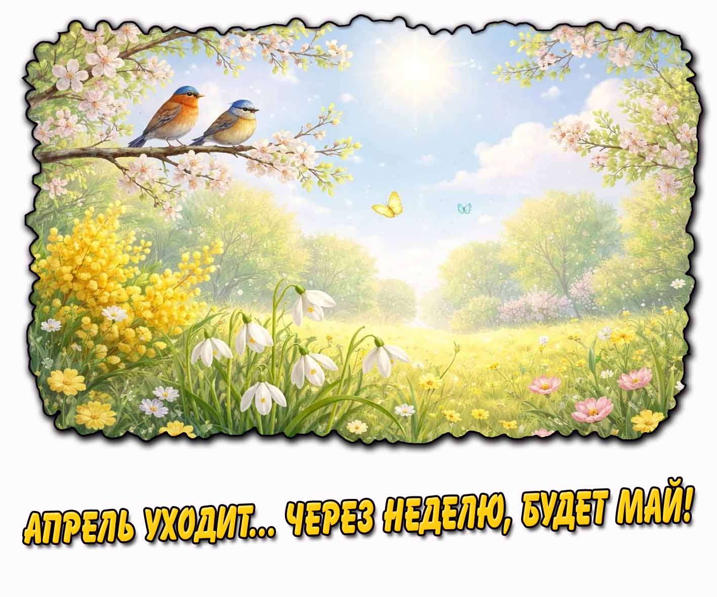 Картинка "Апрель уходит... Через неделю будет, Май!"