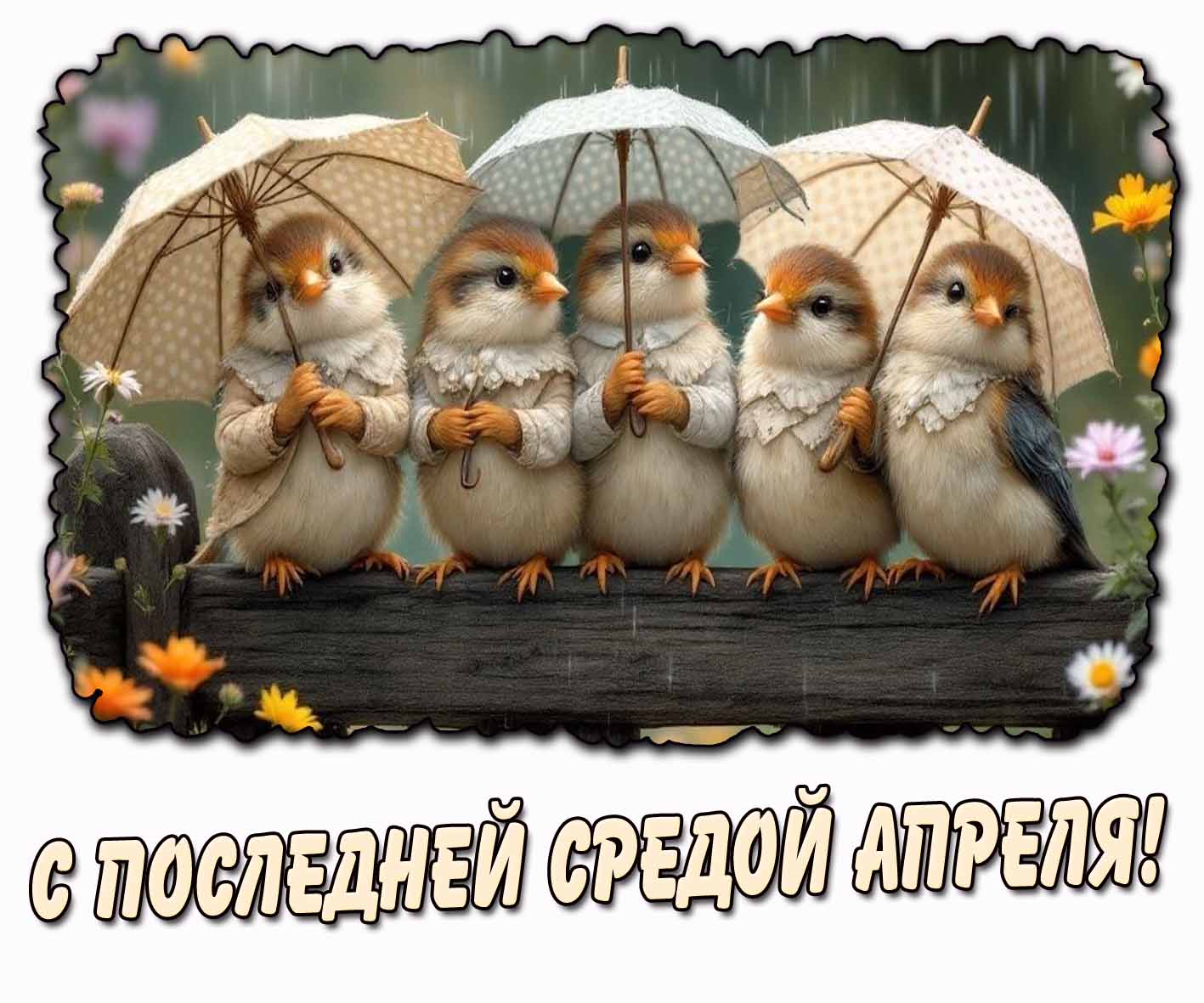 С последней средой апреля! - дождливая картинка