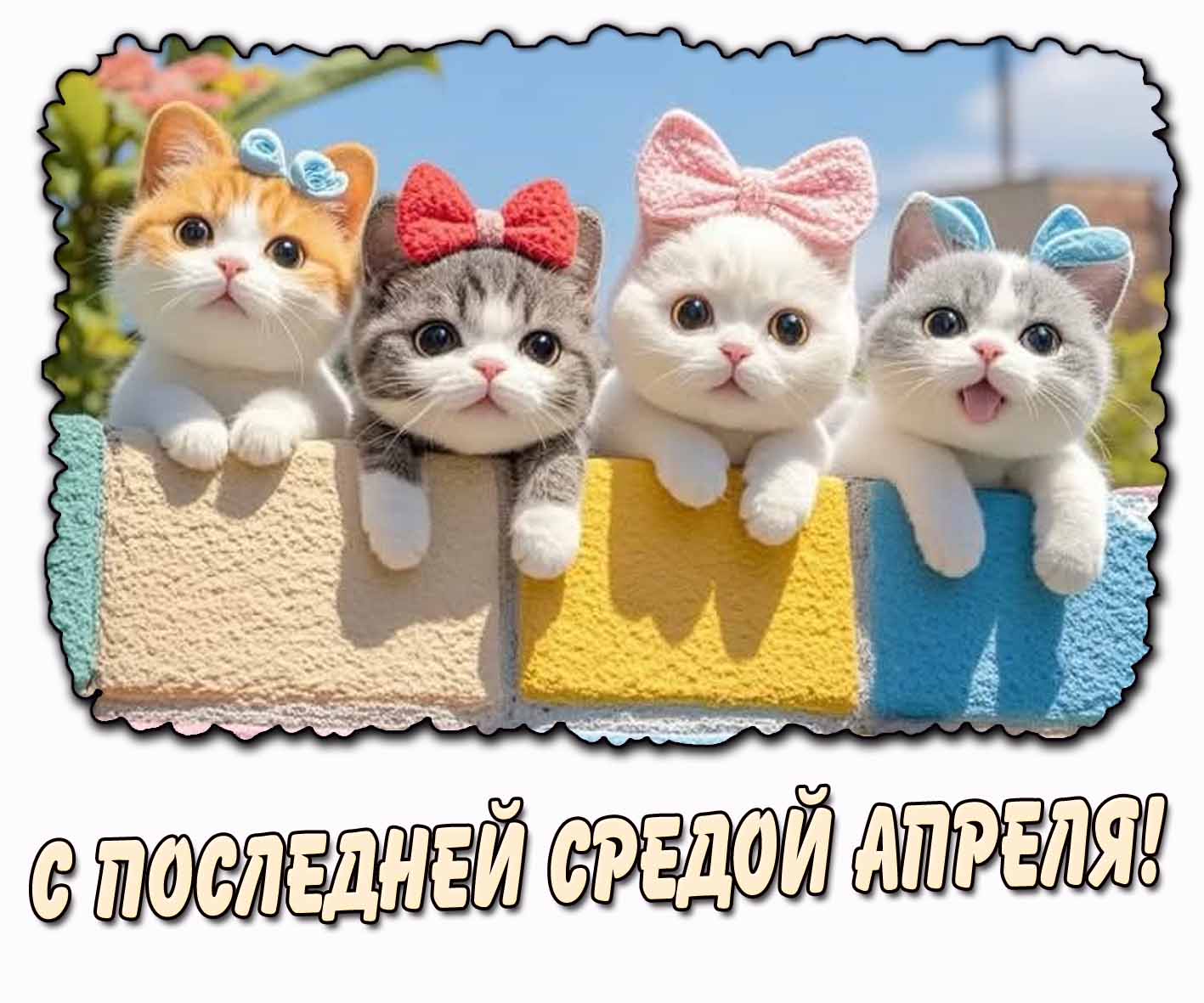 С последней средой апреля! - картинка с котятами
