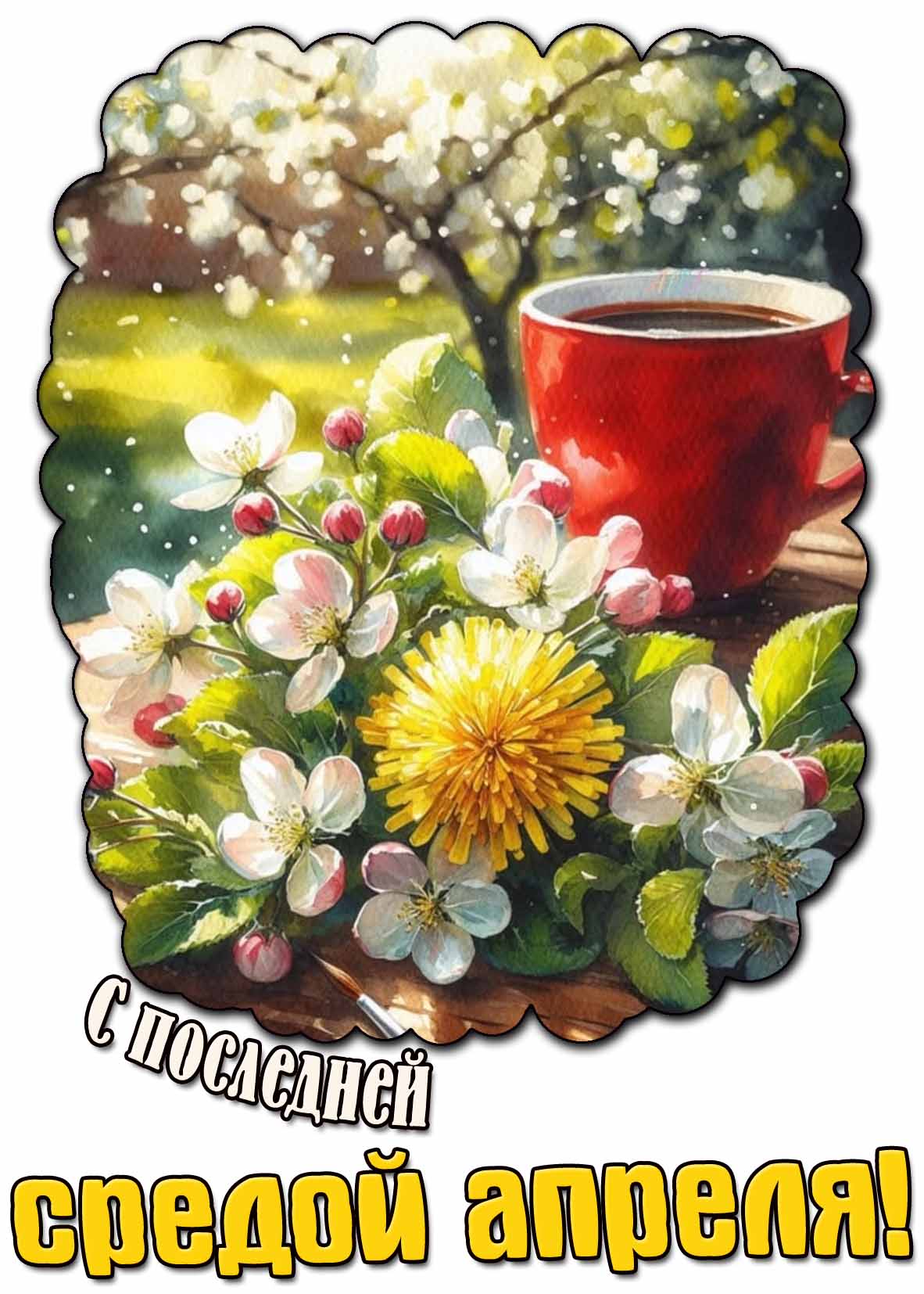 Открытка с последней средой апреля