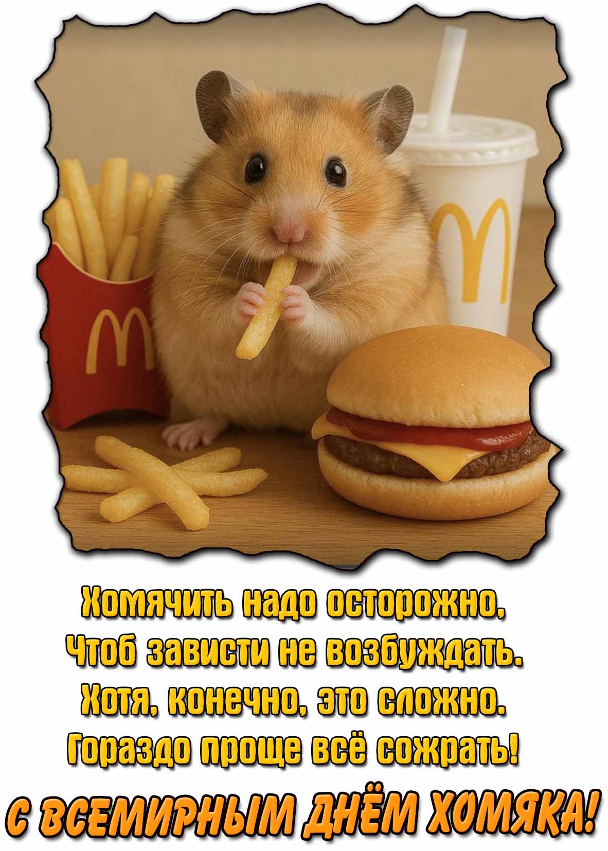 Поздравительная картинка на Всемирный день хомяка