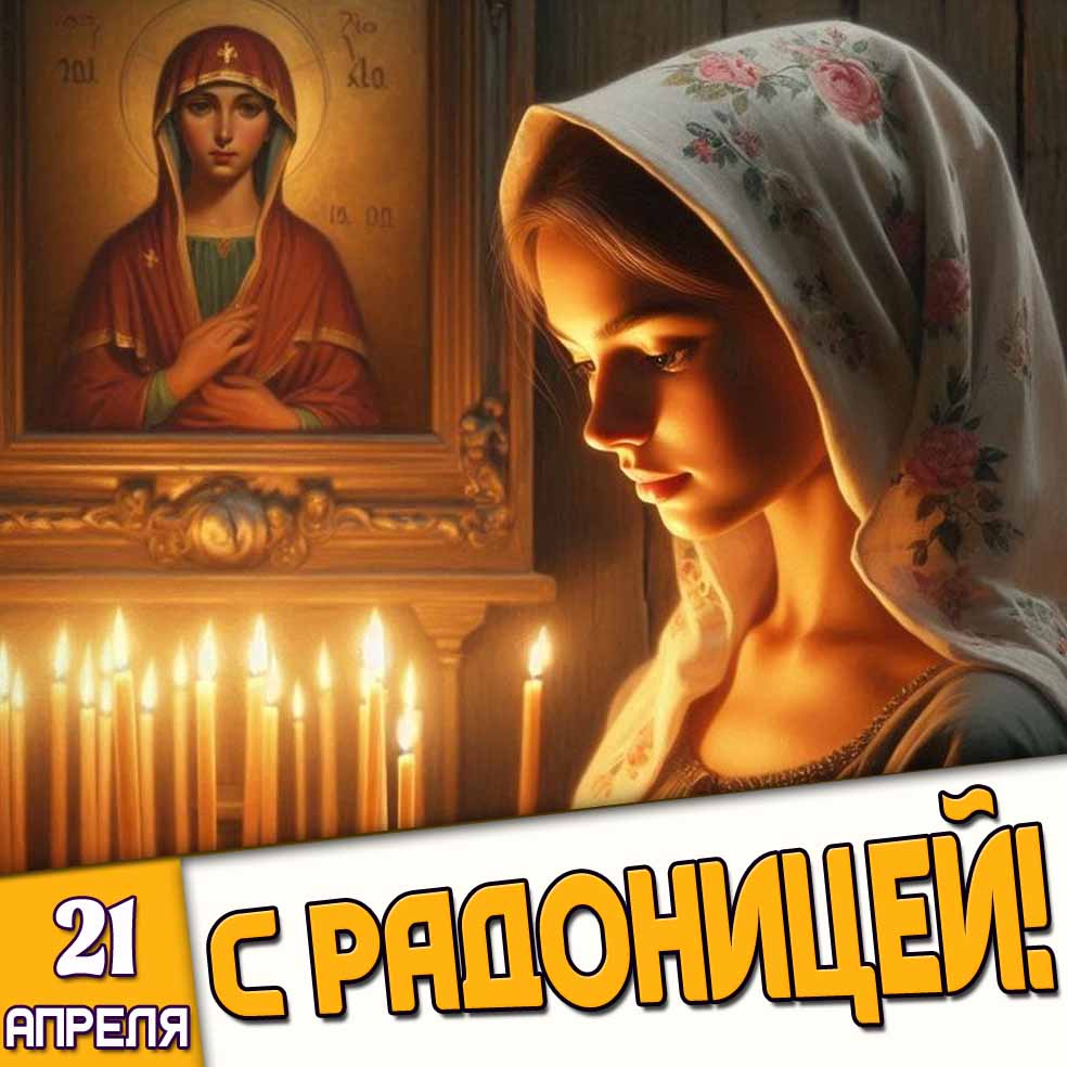 Картинка 21 апреля - с Радоницей!