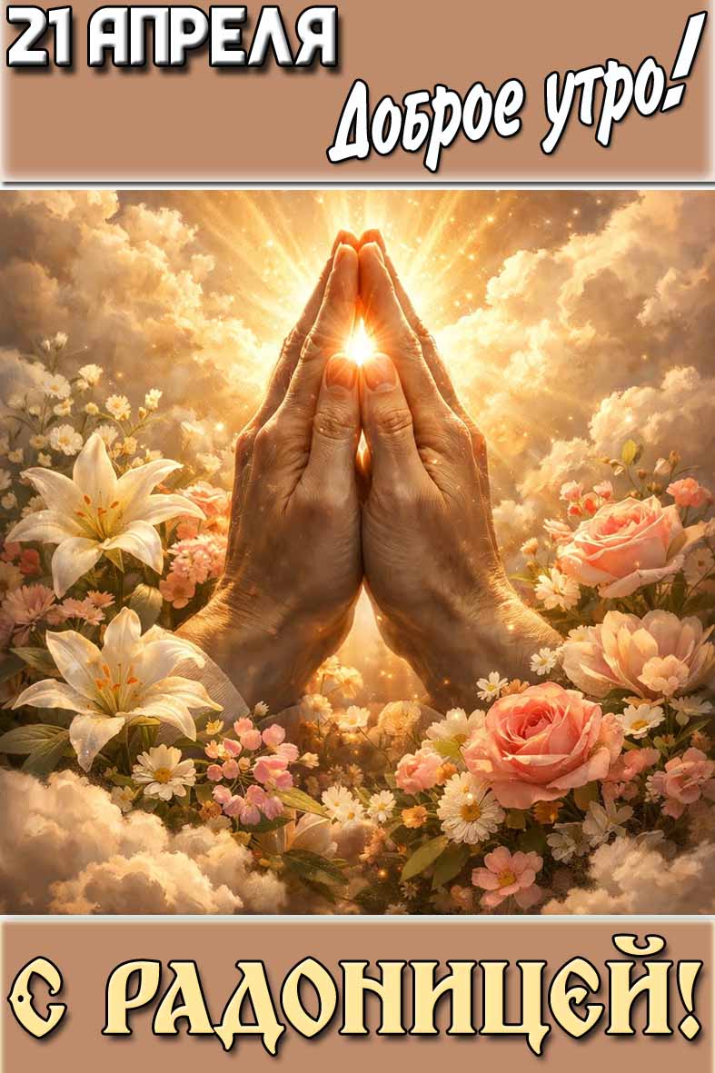 Картинка "21 апреля доброе утро! С Радоницей!"