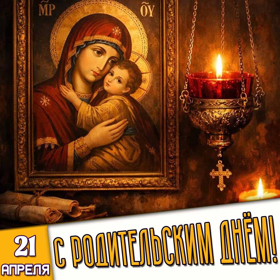Открытка 21 апреля - С Родительским днём!
