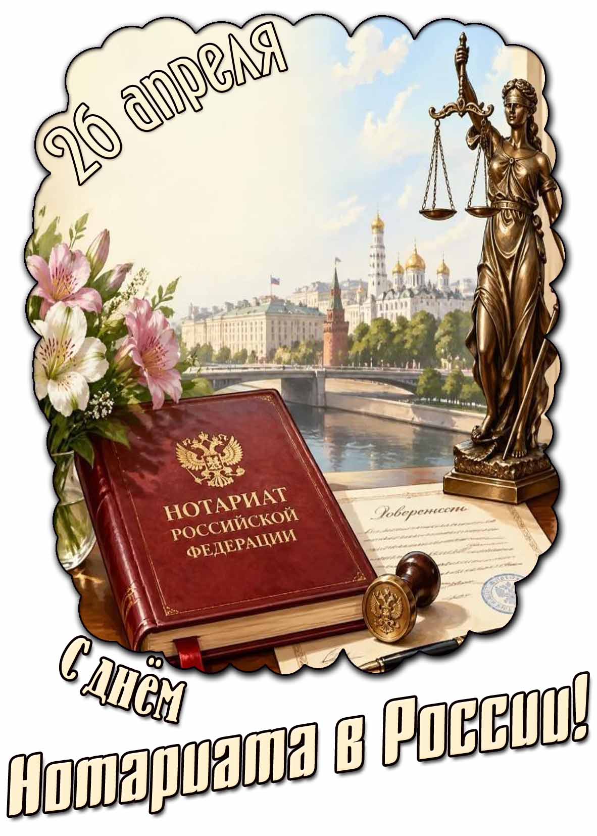 С днём нотариата в России! - открытка на 26 апреля