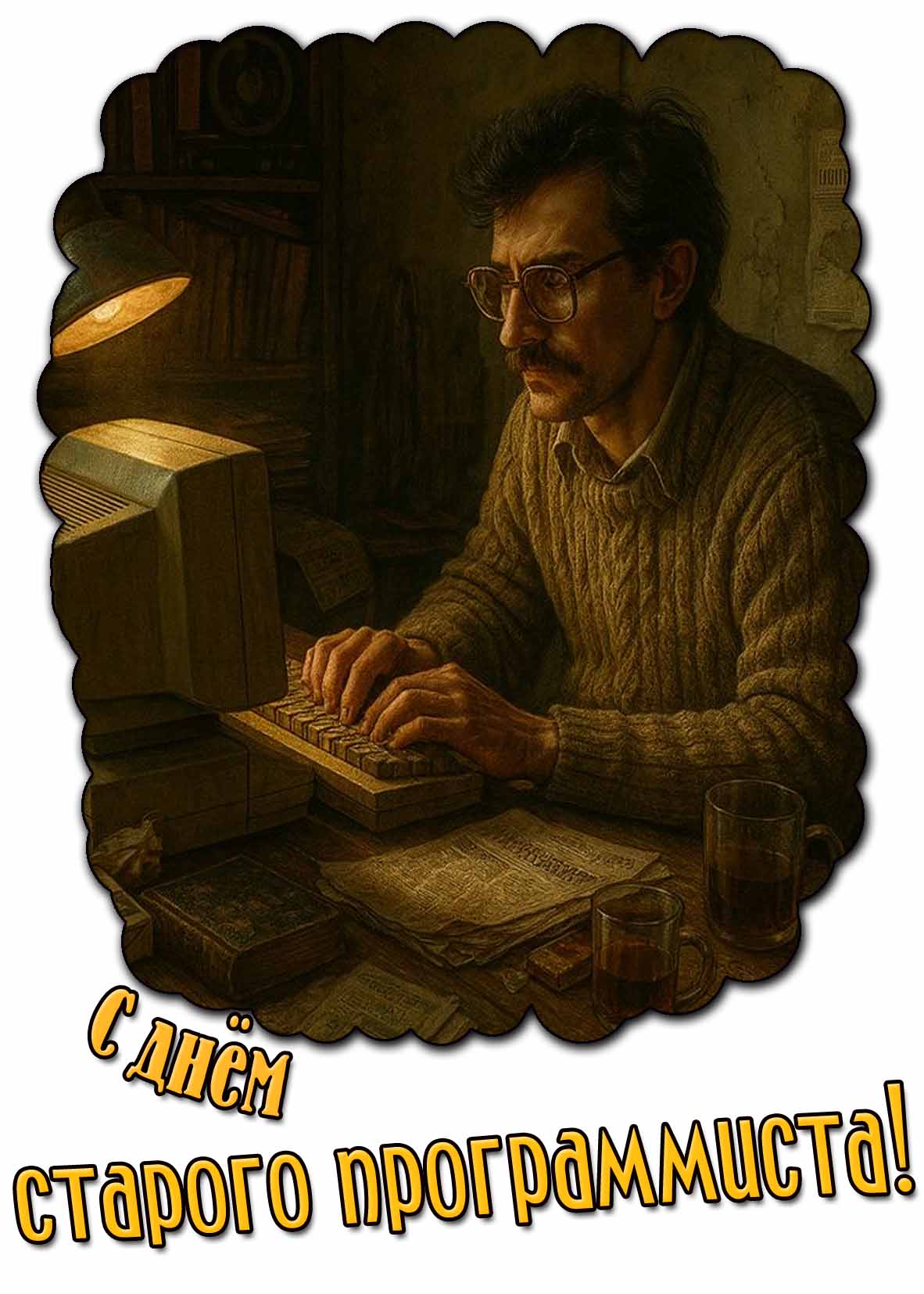 С днём старого программиста! - Советская картинка