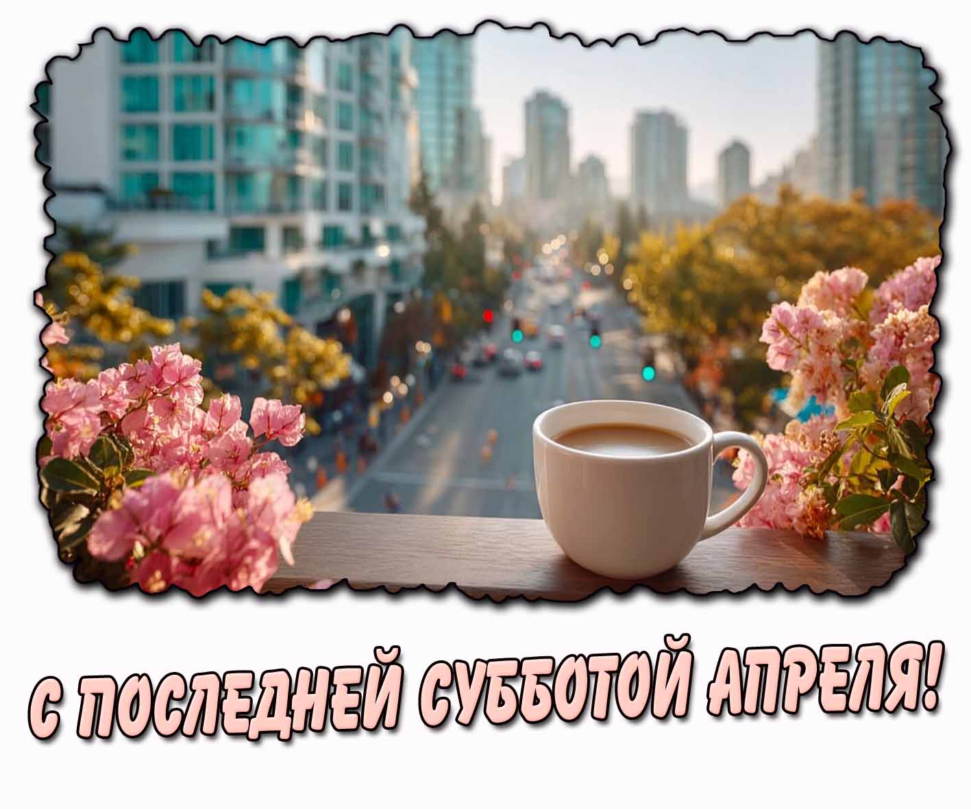 С последней субботой апреля! - картинка с кофе