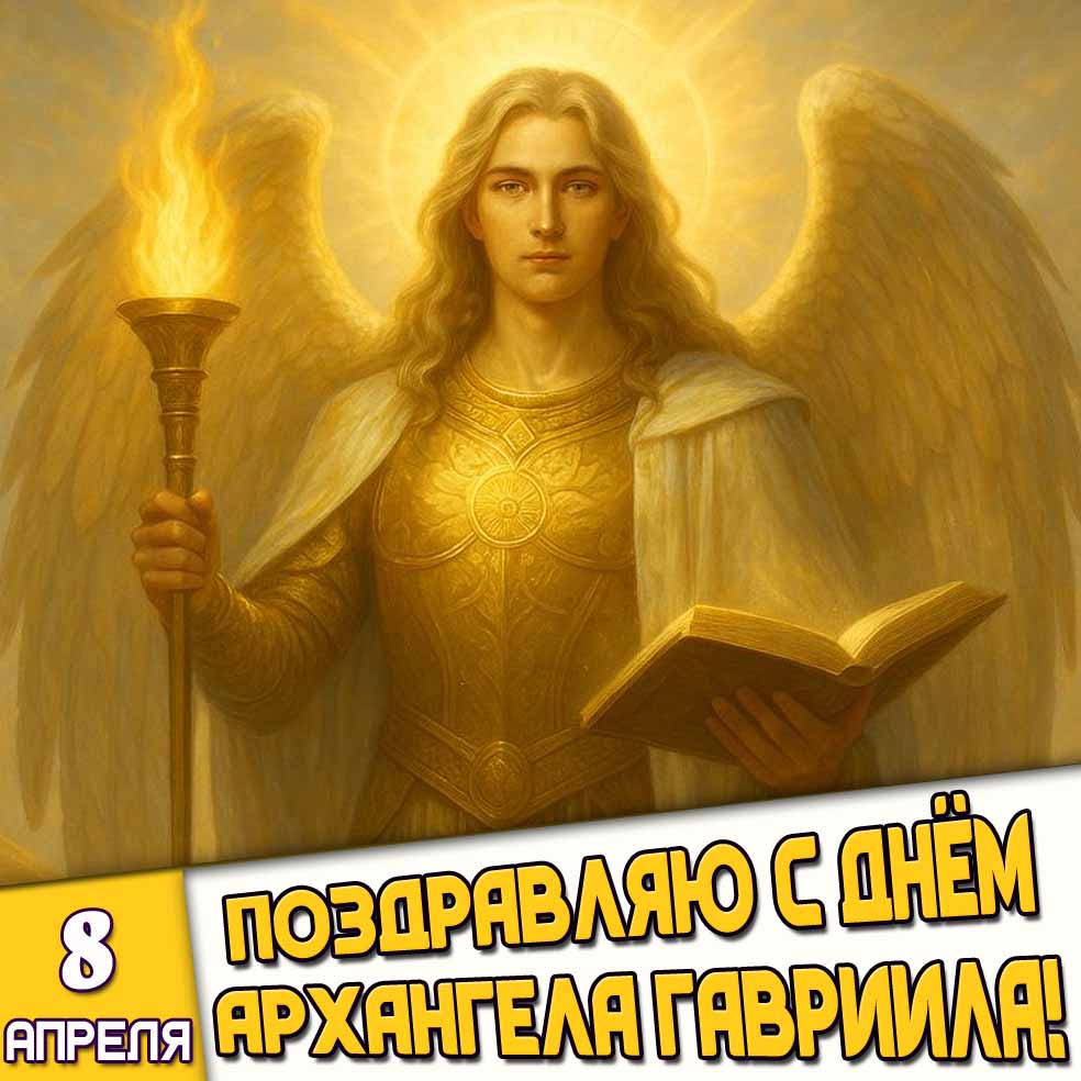 Картинка 8 апреля - Поздравляю с днём архангела Гавриила!