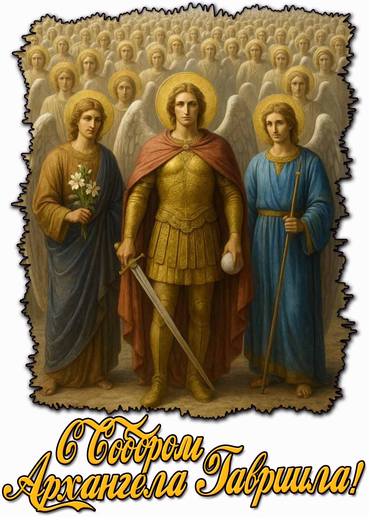 Открытка с Собором архангела Гавриила