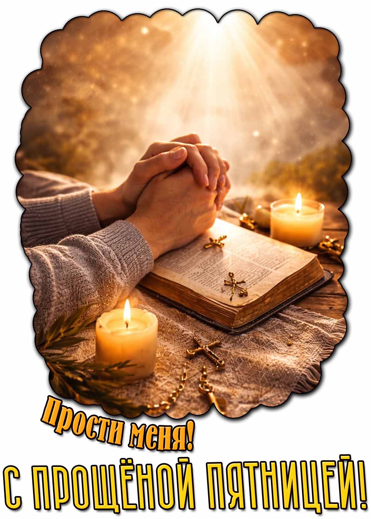 Открытка "Прости меня! С Прощёной пятницей!"