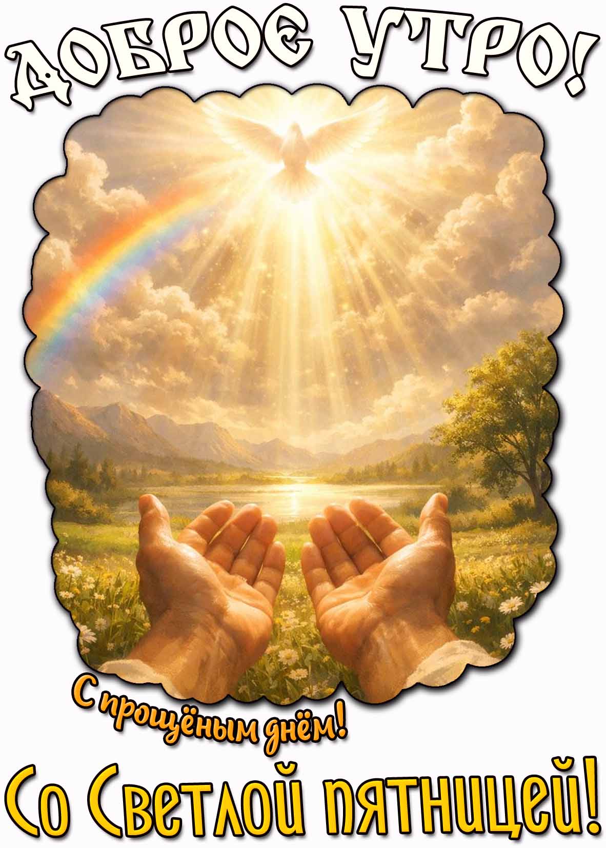 Картинка "Доброе утро! С прощёным днём! Со Светлой пятницей!"