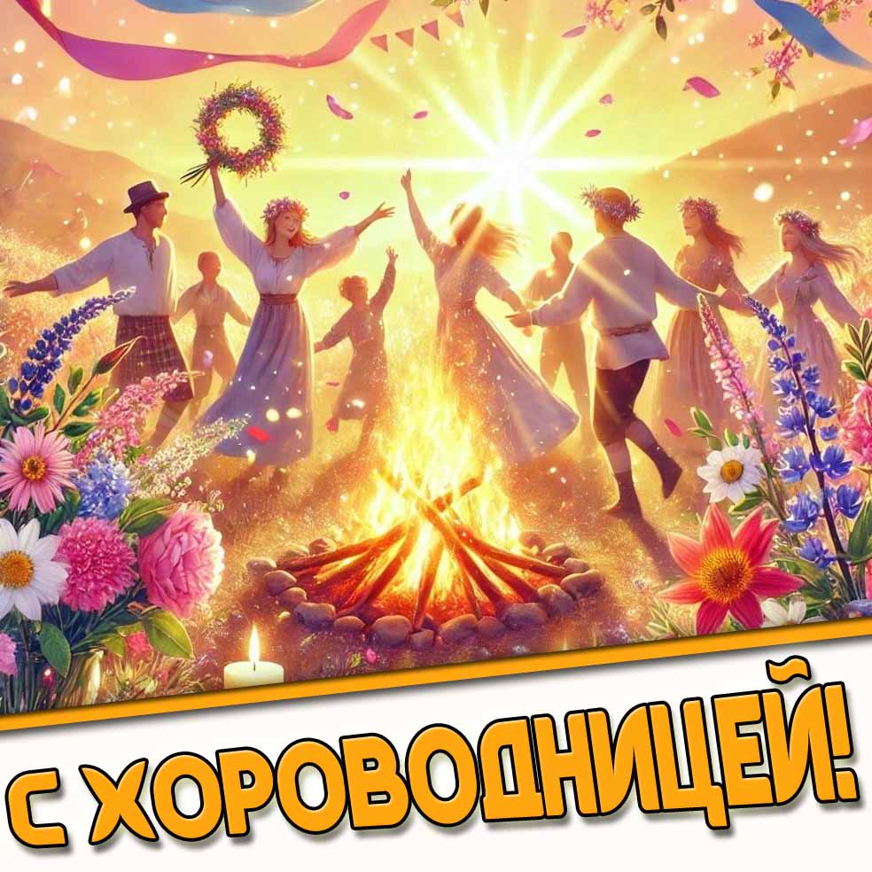 Открытка с Хороводницей