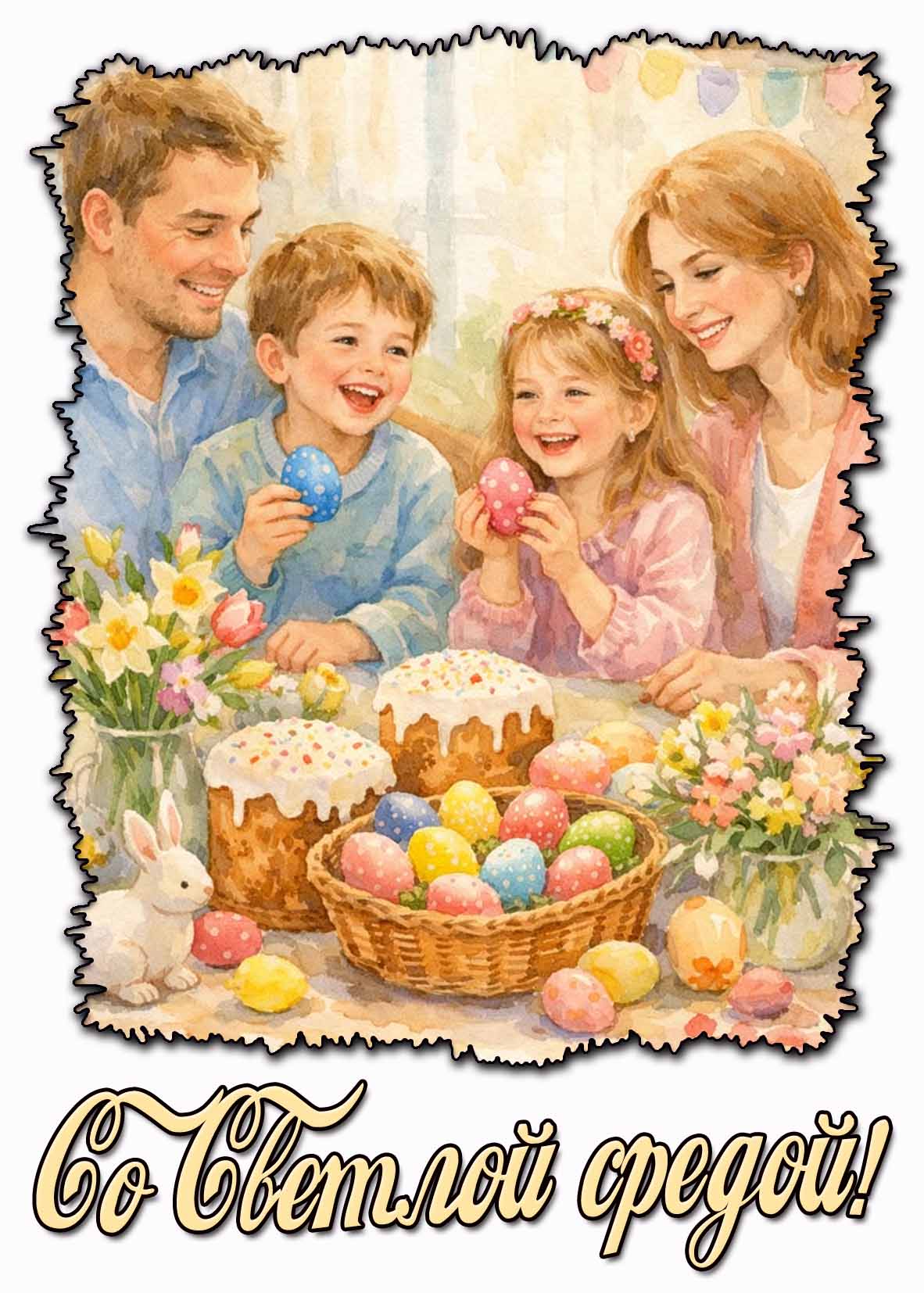 Со Светлой средой! - семейная открытка
