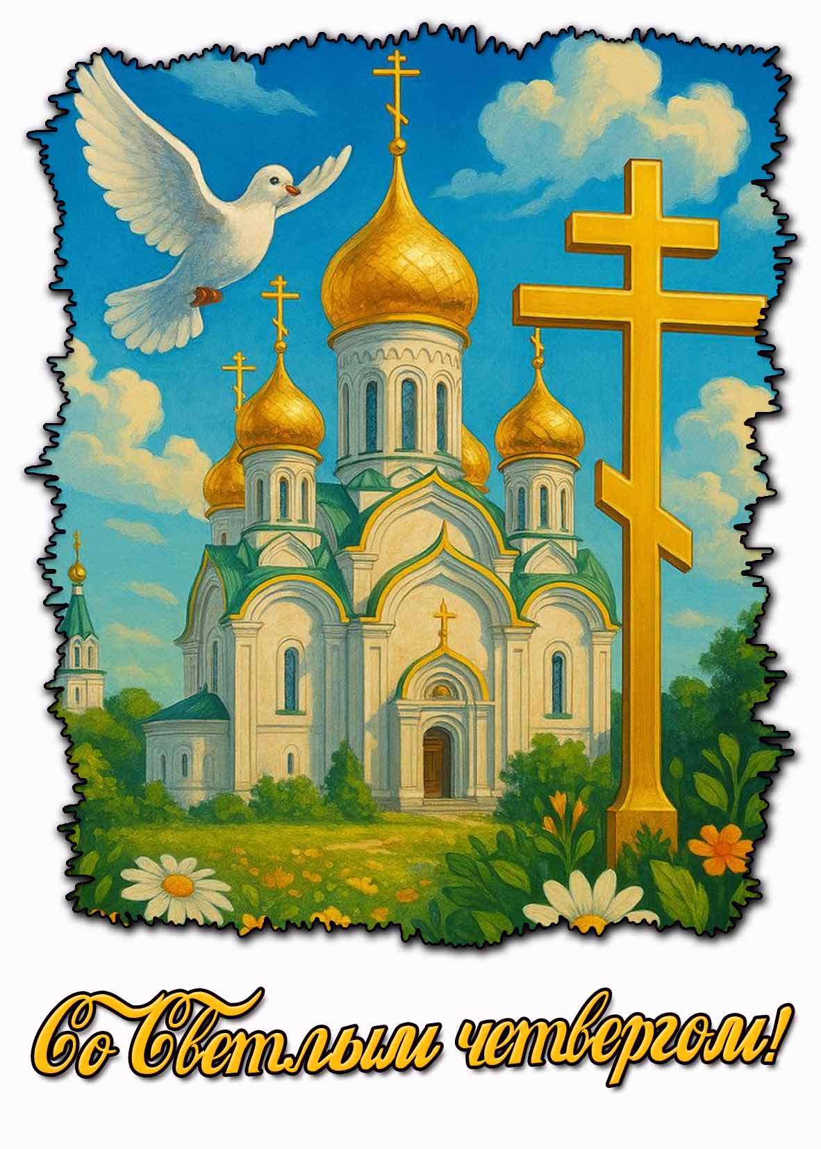 Со Светлым четвергом! - красивая открытка