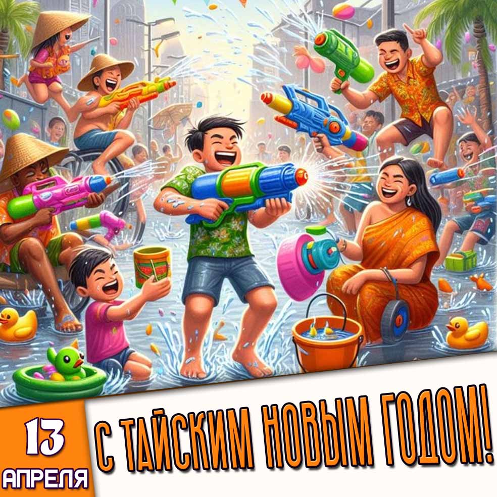 Картинка 13 апреля - С тайским Новым годом!