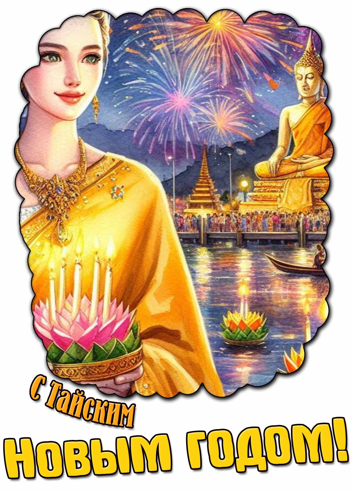 Картинка с тайским Новым годом