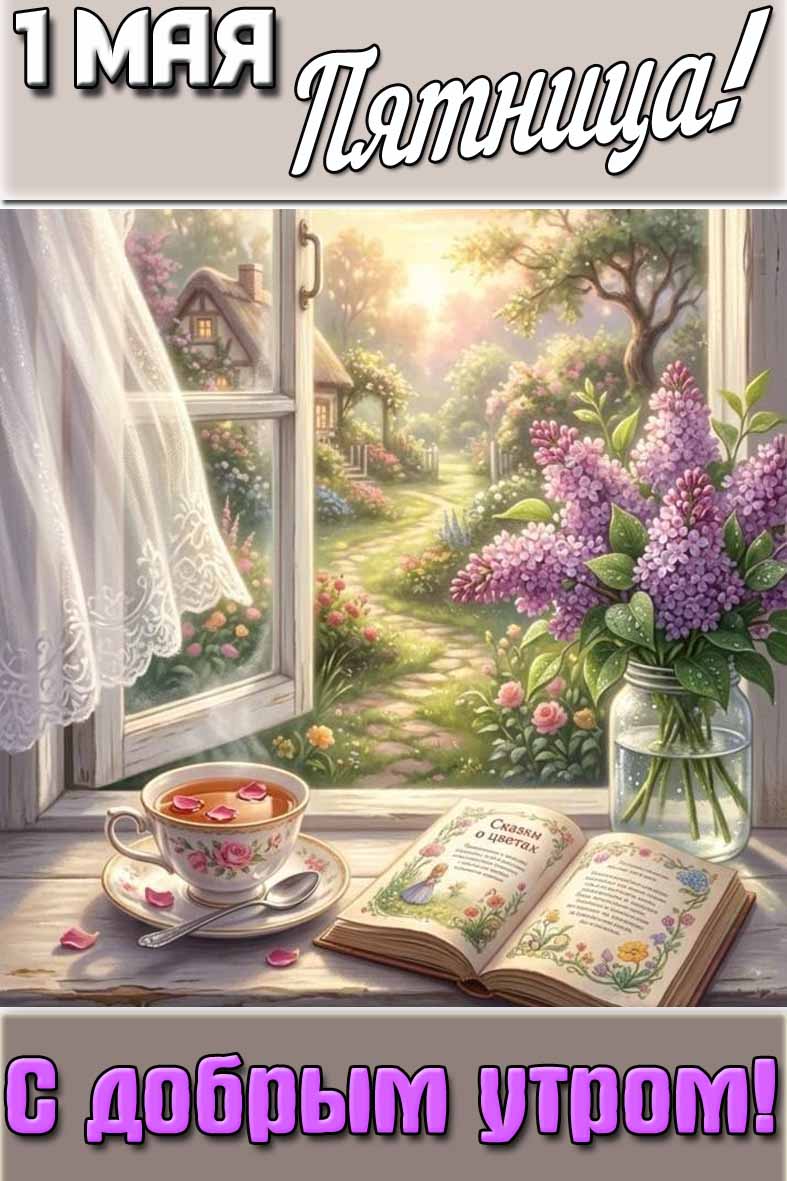 Картинка "1 мая пятница! С добрым утром!"