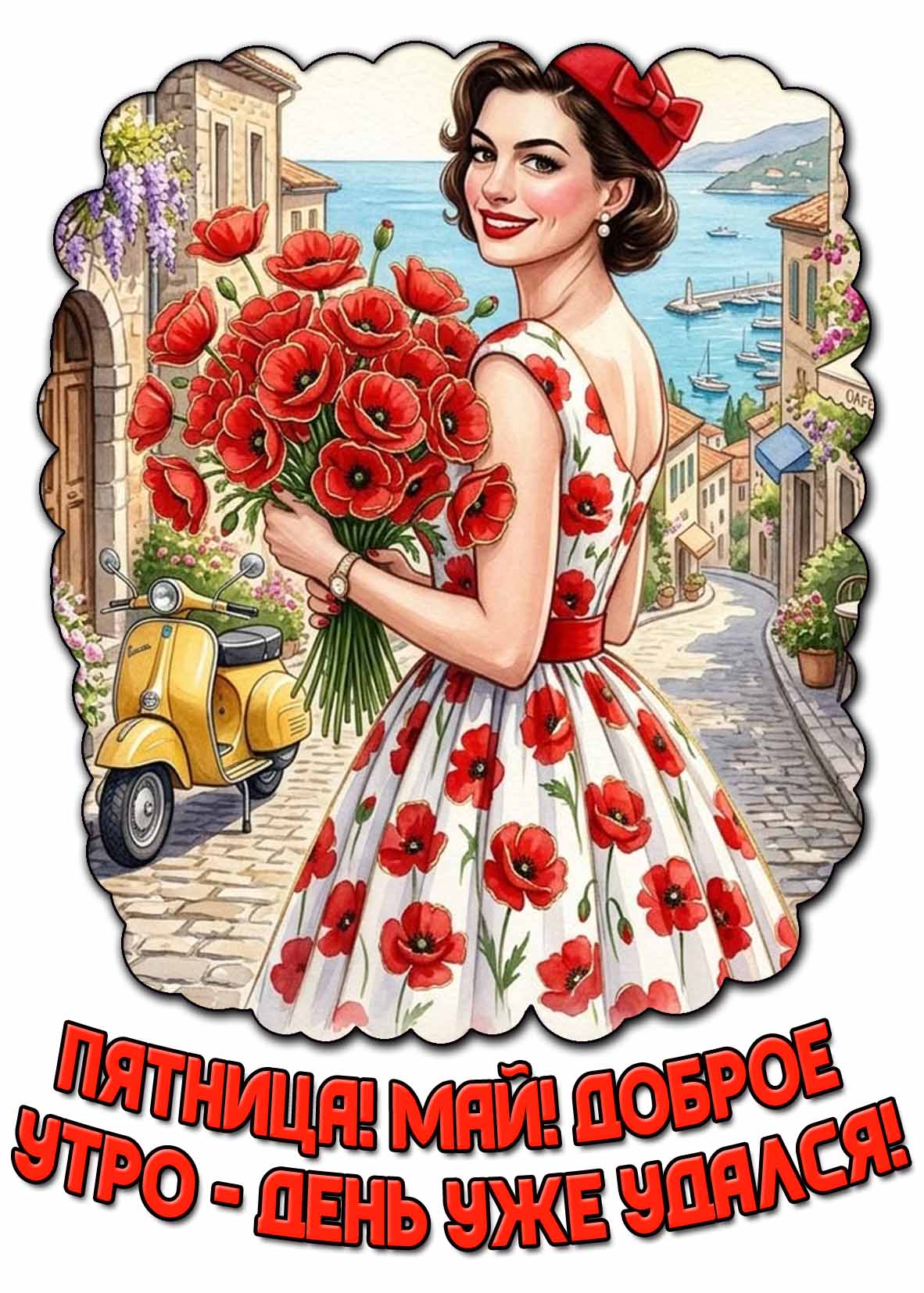 Открытка "Пятница! Май! Доброе утро - день уже удался!"