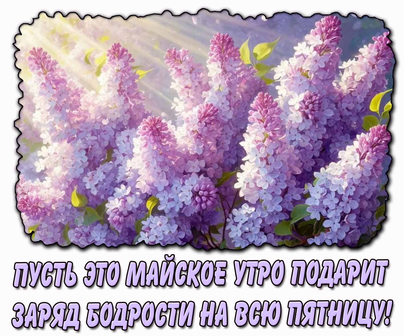 Картинка пусть это майское утро подарит заряд бодрости на всю пятницу