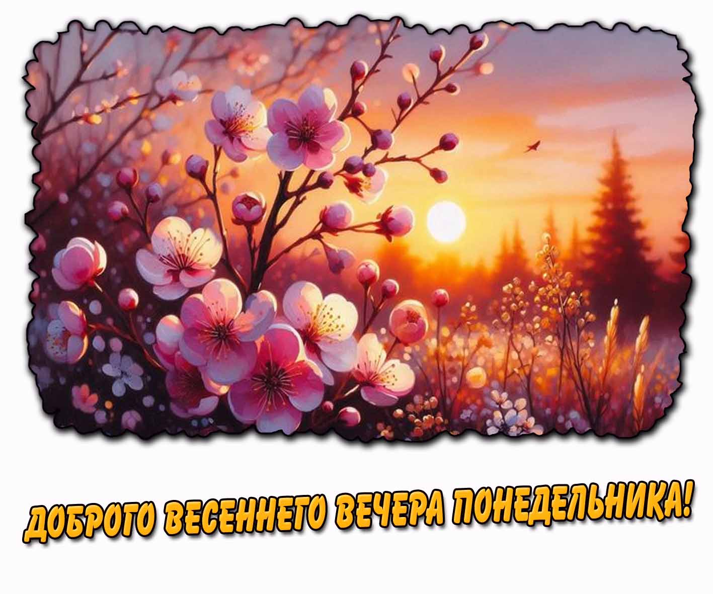 Доброго весеннего вечера понедельника! - картинка с цветами