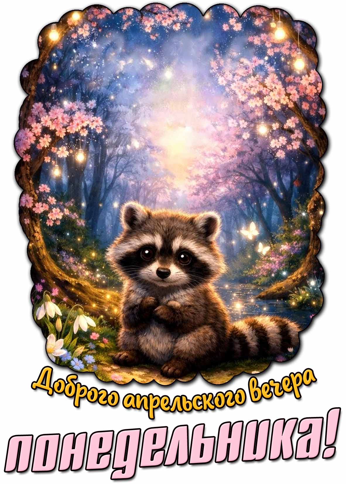 Картинка доброго апрельского вечера понедельника