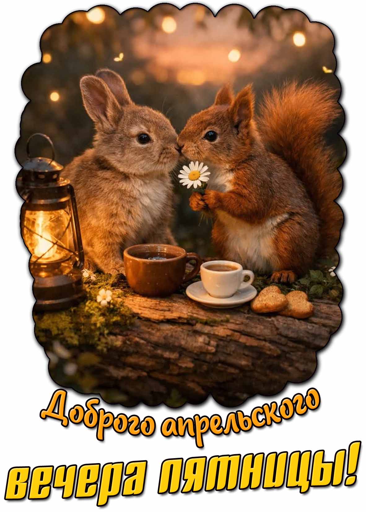 Картинка доброго апрельского вечера пятницы