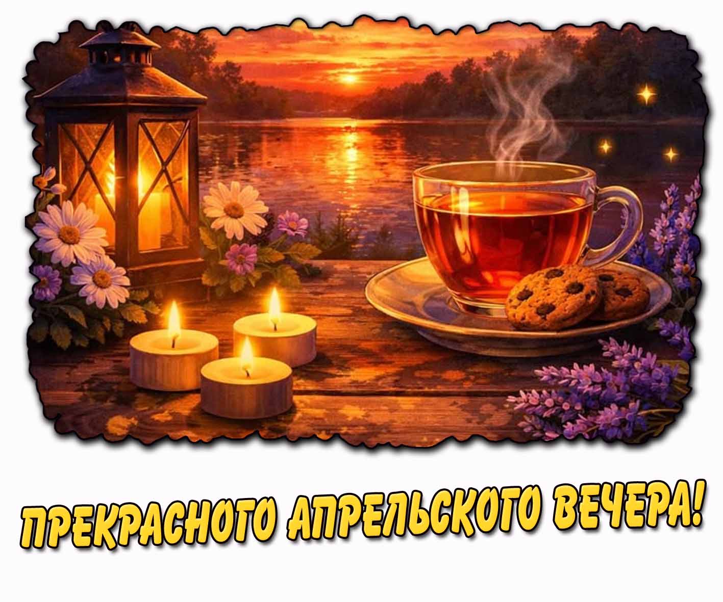 Картинка прекрасного апрельского вечера