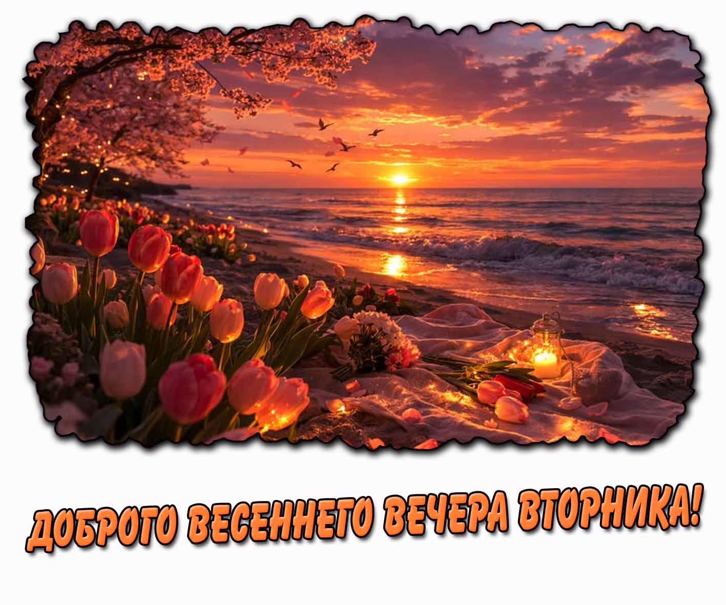 Картинка доброго весеннего вечера вторника