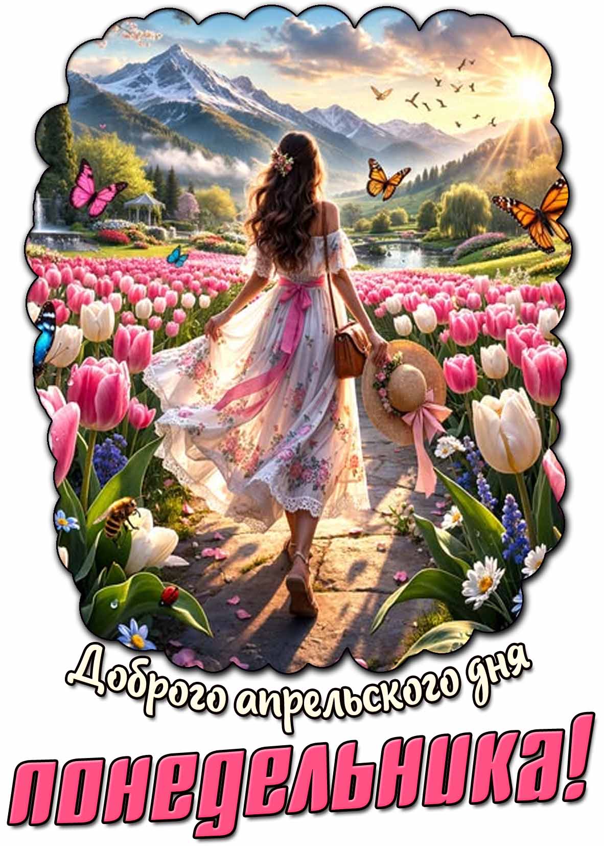 Открытка доброго апрельского дня понедельника