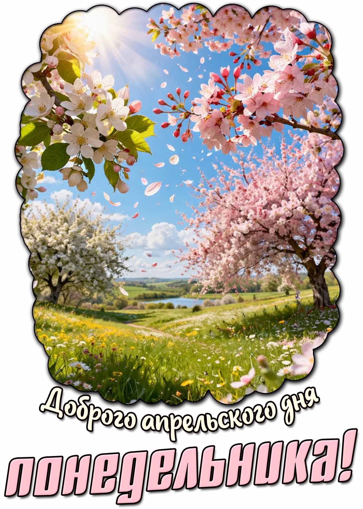 Картинка доброго апрельского дня понедельника