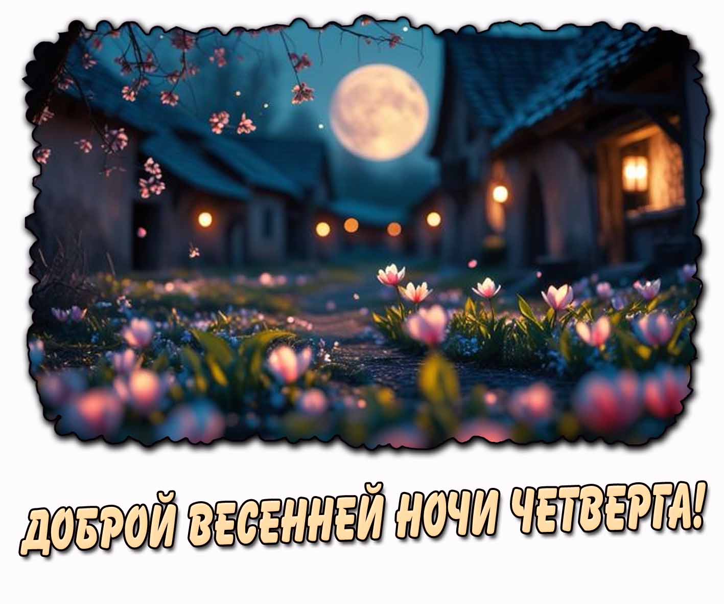 Картинка доброй весенней ночи четверга