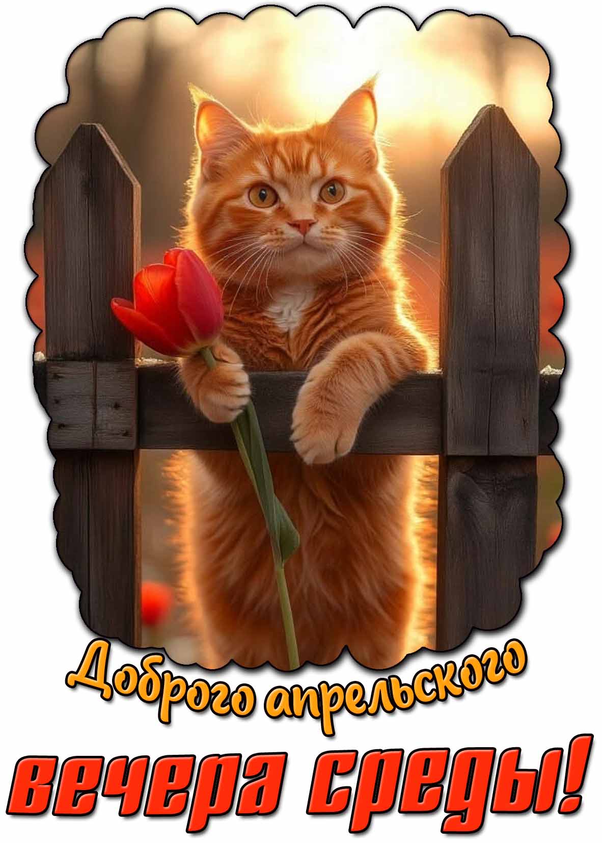 Прикольная картинка доброго апрельского вечера среды