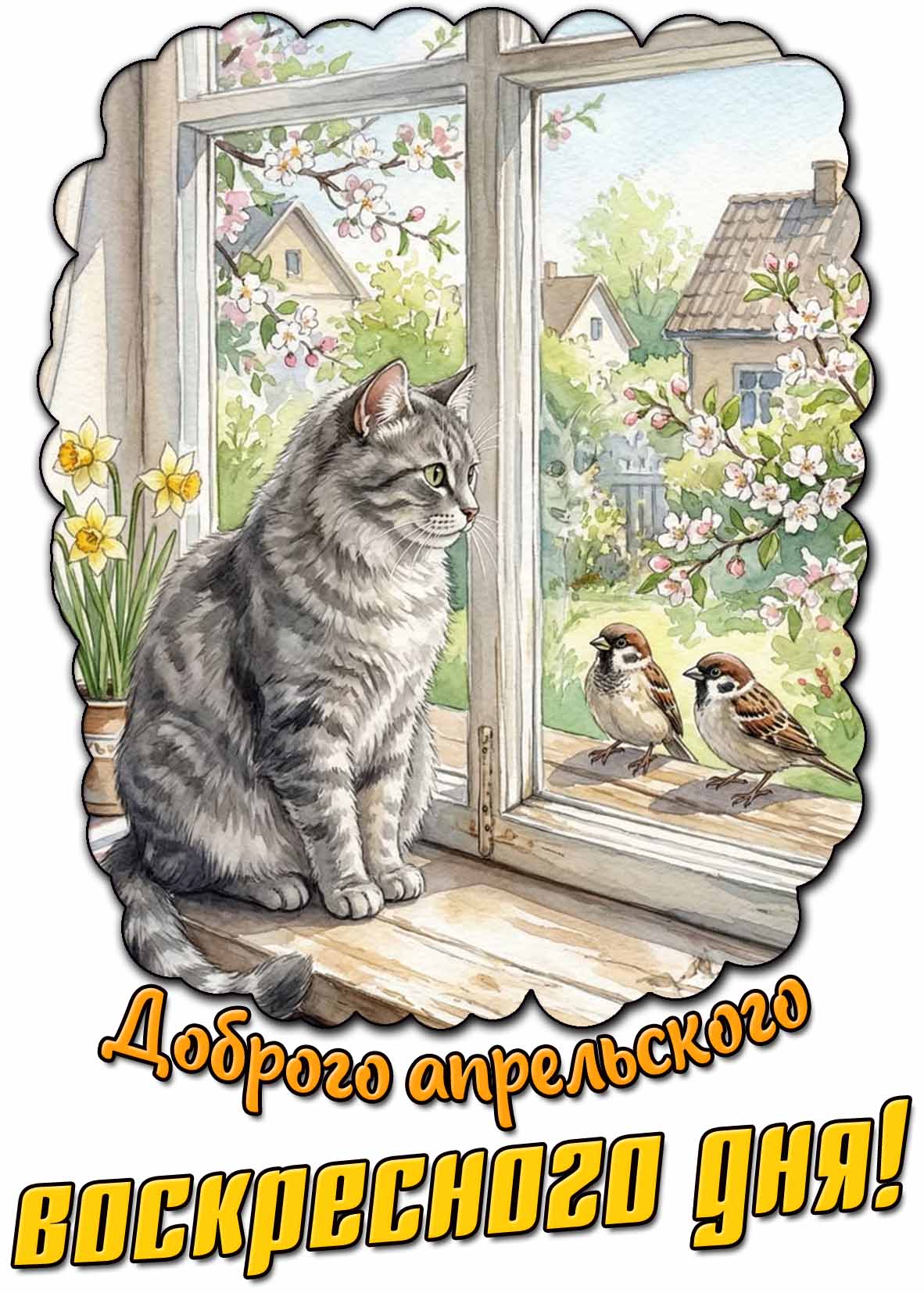 Картинка доброго апрельского воскресного дня