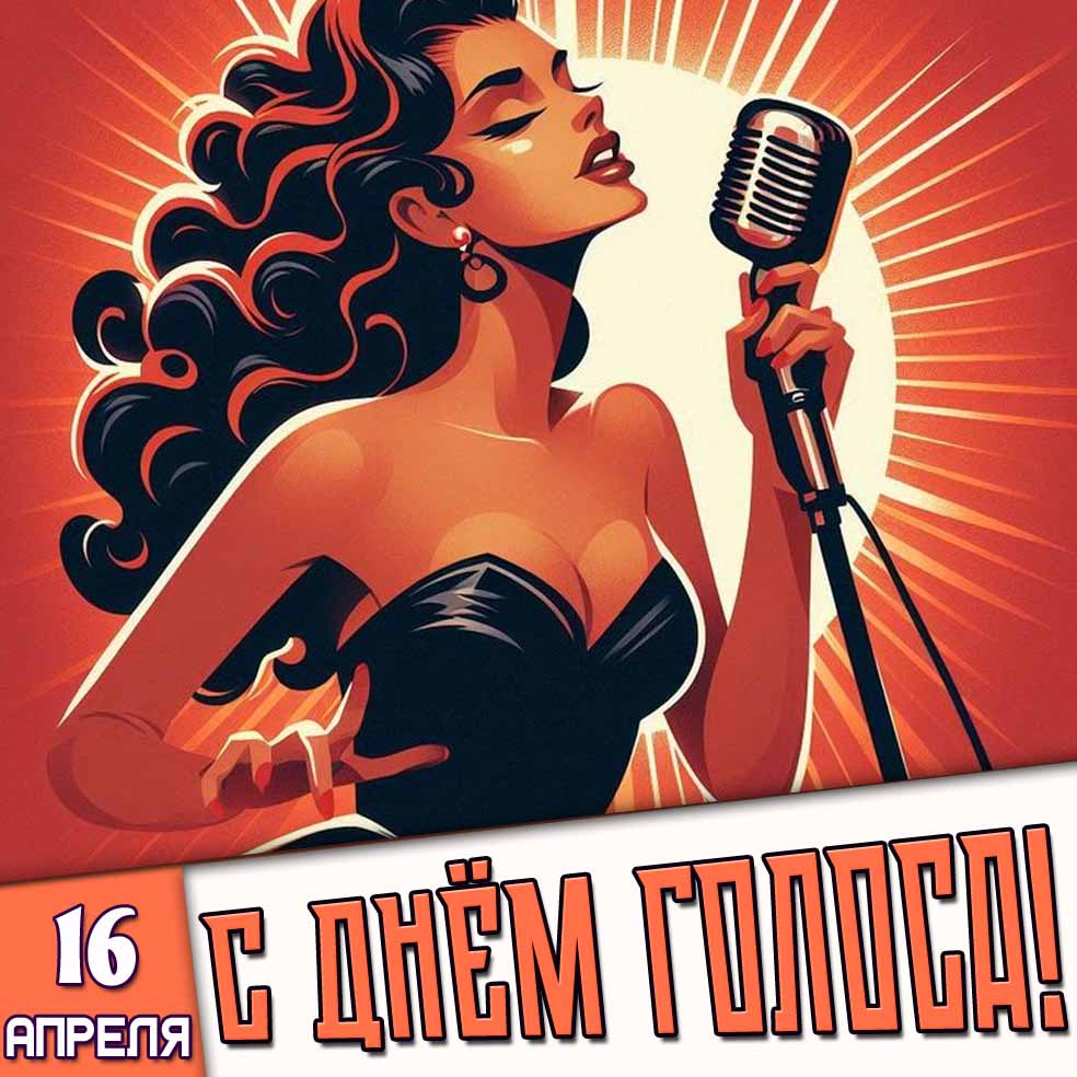 Картинка 16 апреля - с днём голоса!