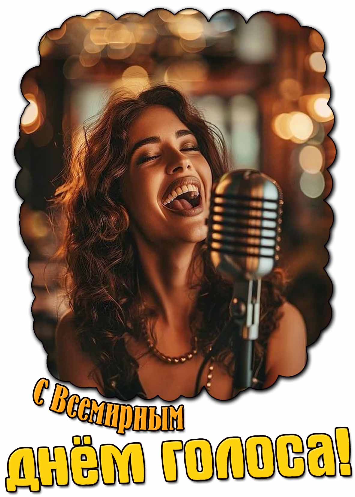 Открытка с Всемирным днём голоса