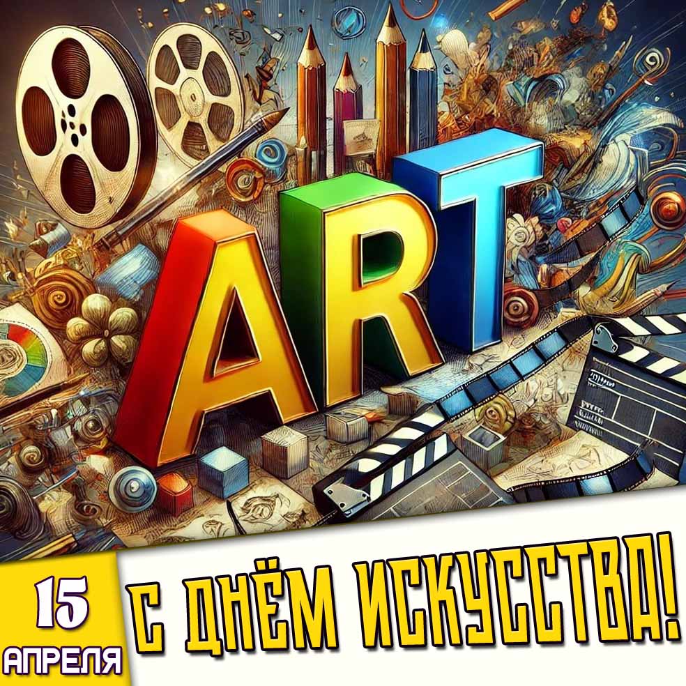 Картинка 15 апреля - с днём искусства!