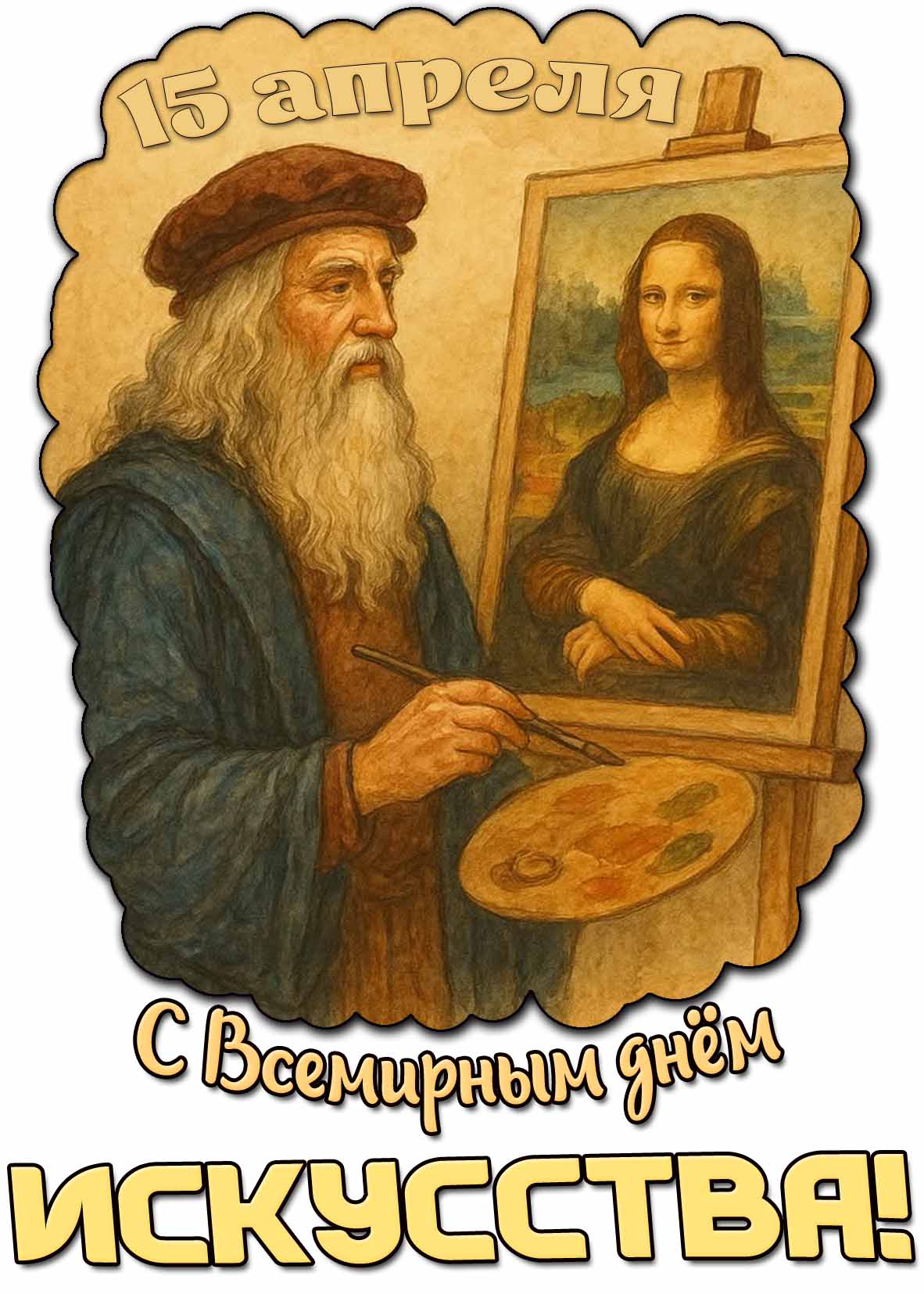Картинка с Всемирным днём искусства