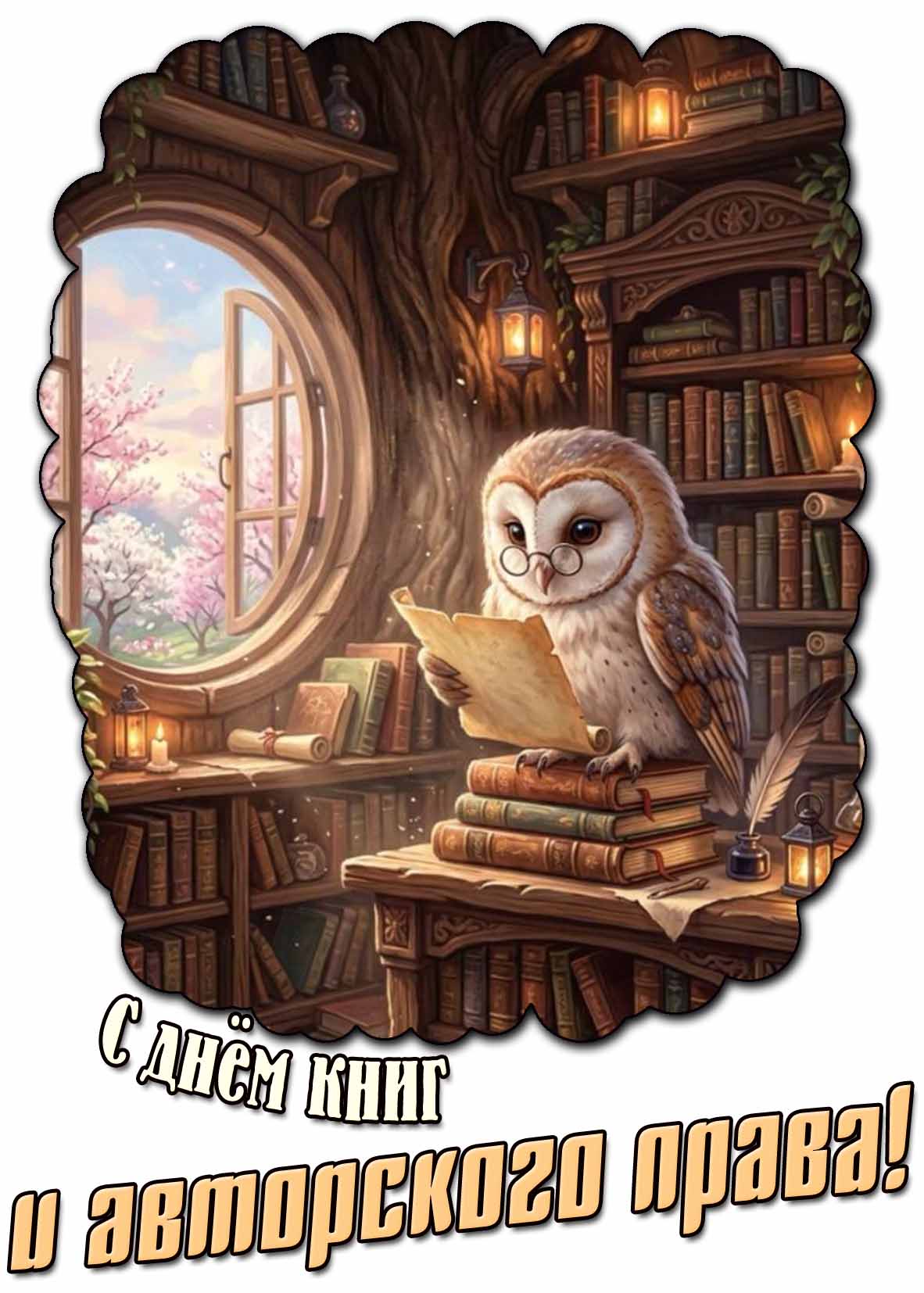 Красивая картинка с днём книг и авторского права