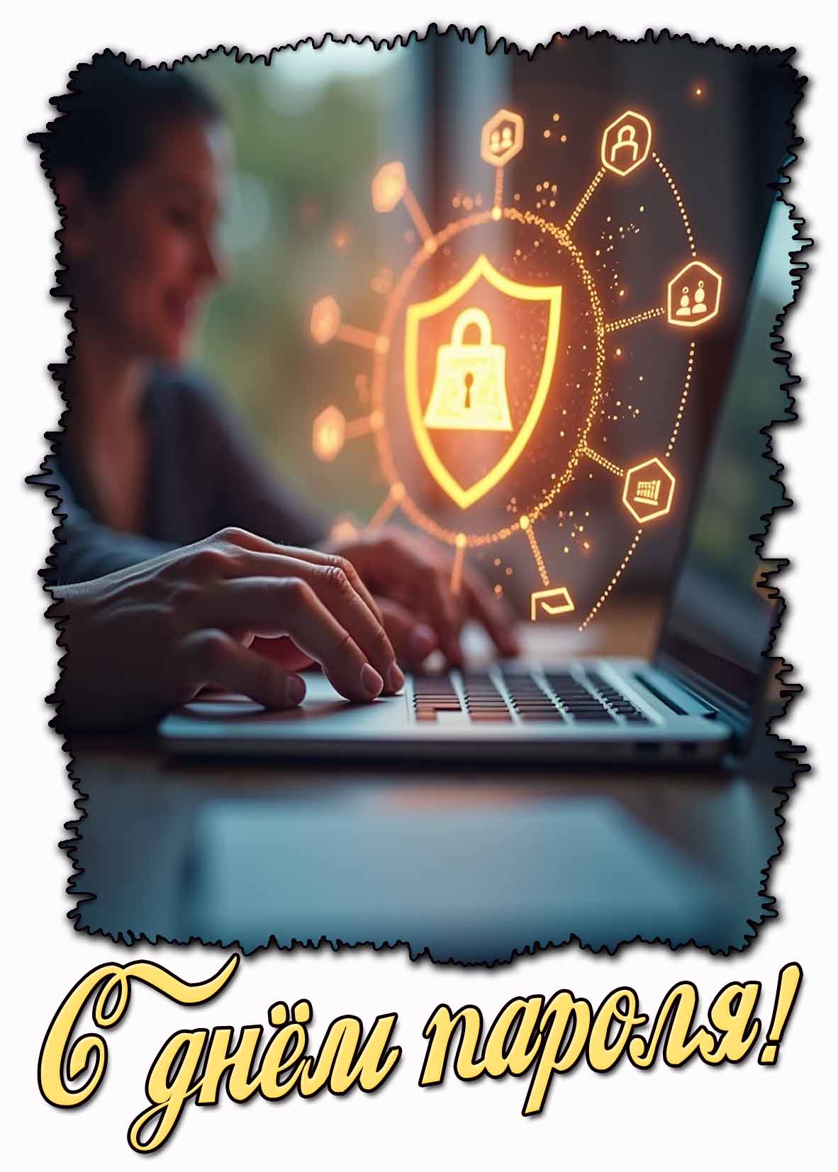 С днём пароля! - красивая открытка